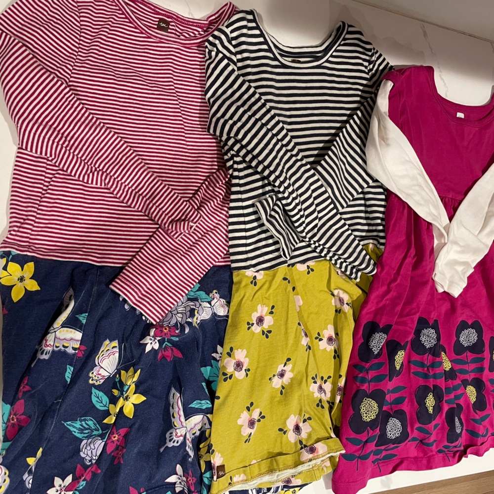 Set of three Tea Collection play dresses size 6